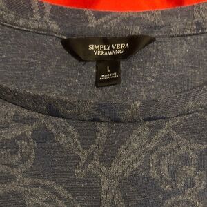 Simply Vera Vera Wang  gray Textured Top